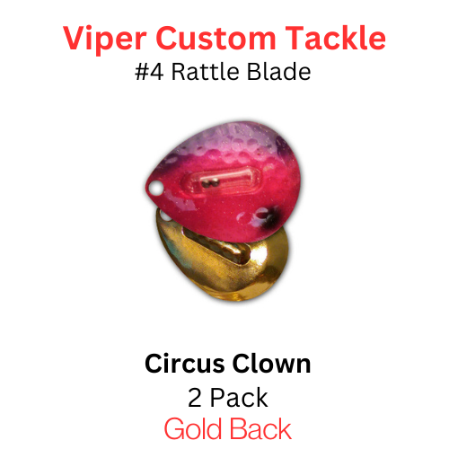 Viper Tackle Rattle Blades #4 Circus Clown