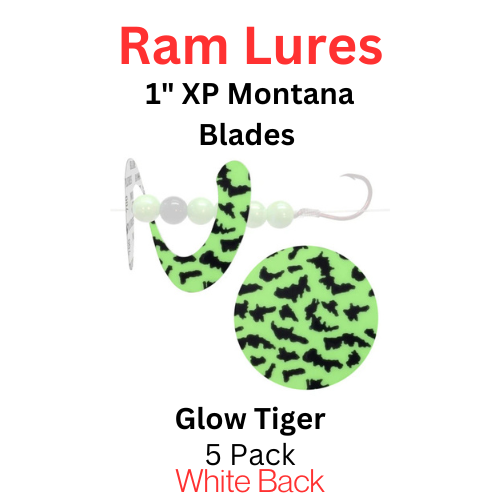 Ram Lures 1" XP GLOW TIGER Montana blade