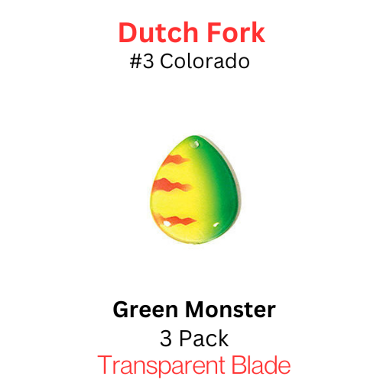DUTCH FORK ghost blade #3 Colorado GREEN MONSTER