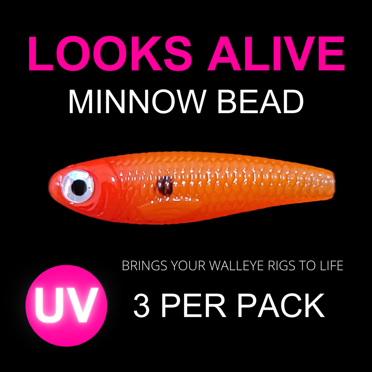 Looks Alive Minnow Beads UV TANGERINE SHAD 