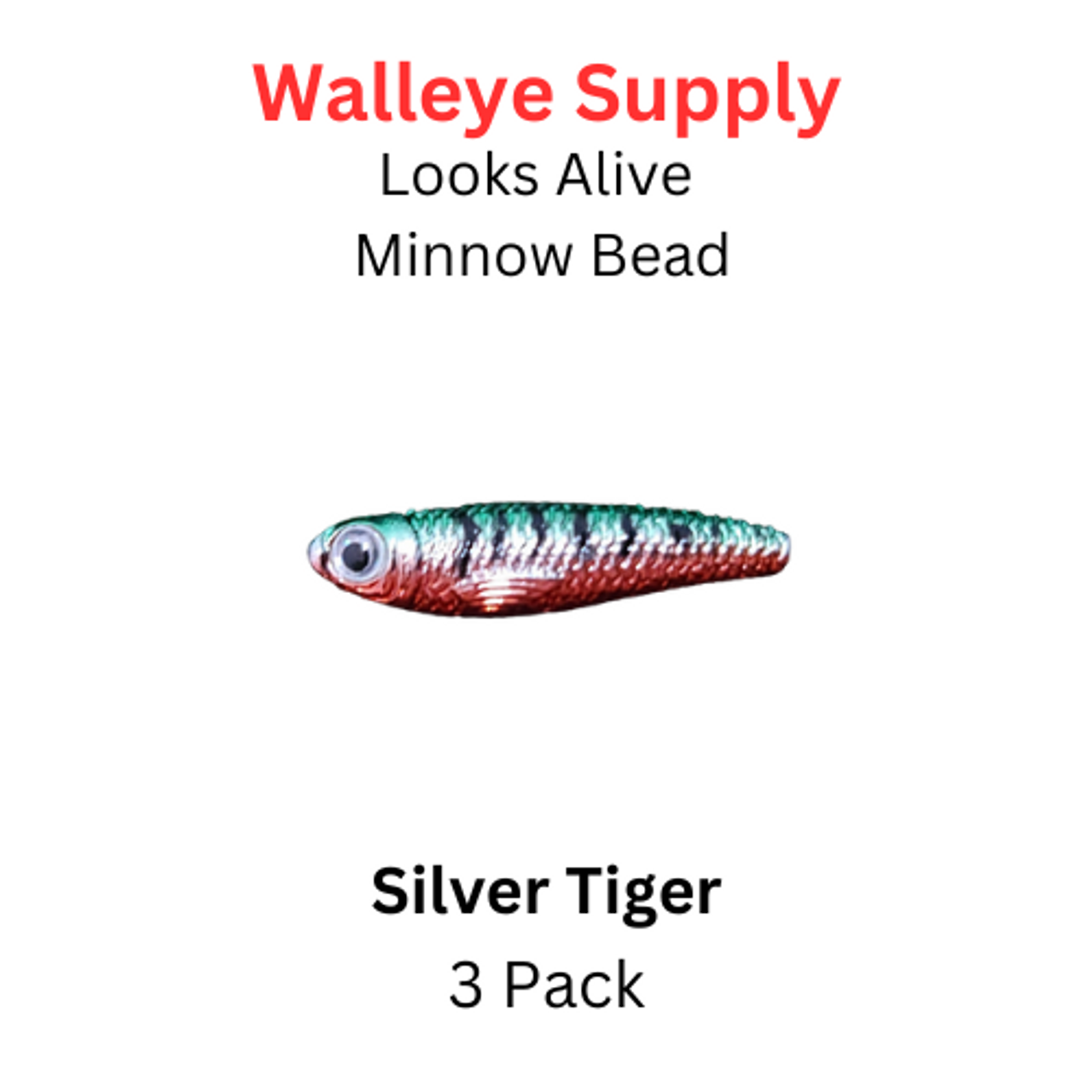 Looks Alive Minnow Beads SILVER TIGER