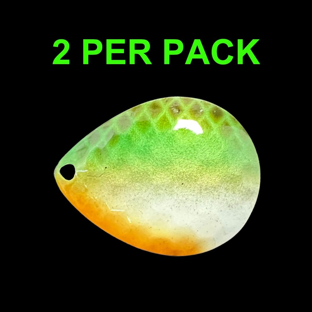 Tournament Series: #6 Super Glow Deep Cup Colorado Spinner Blade Pumpkin Seed Green