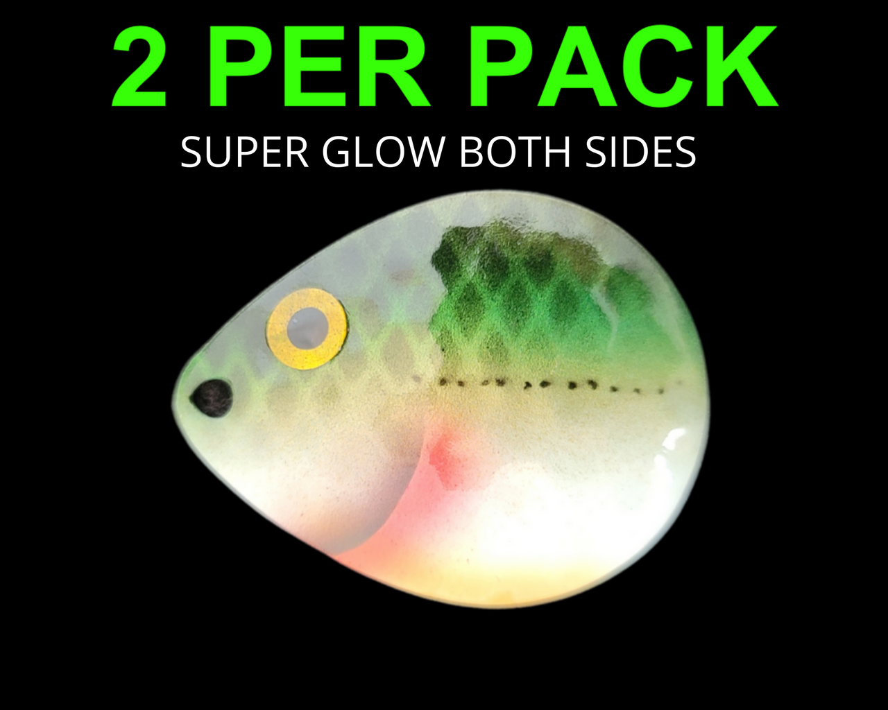 TOURNAMENT SERIES: SUPER GLOW DEEP CUP #6 COLORADO BLUE GILL BLADE FOR SNELLS 