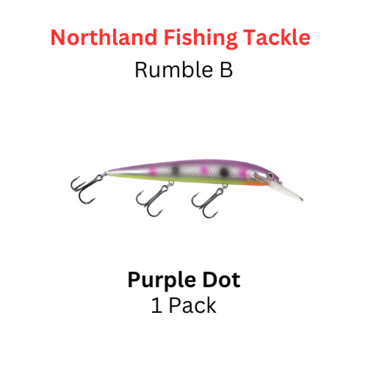 Northland Fishing tackle: Rumble B size 09 purple dot