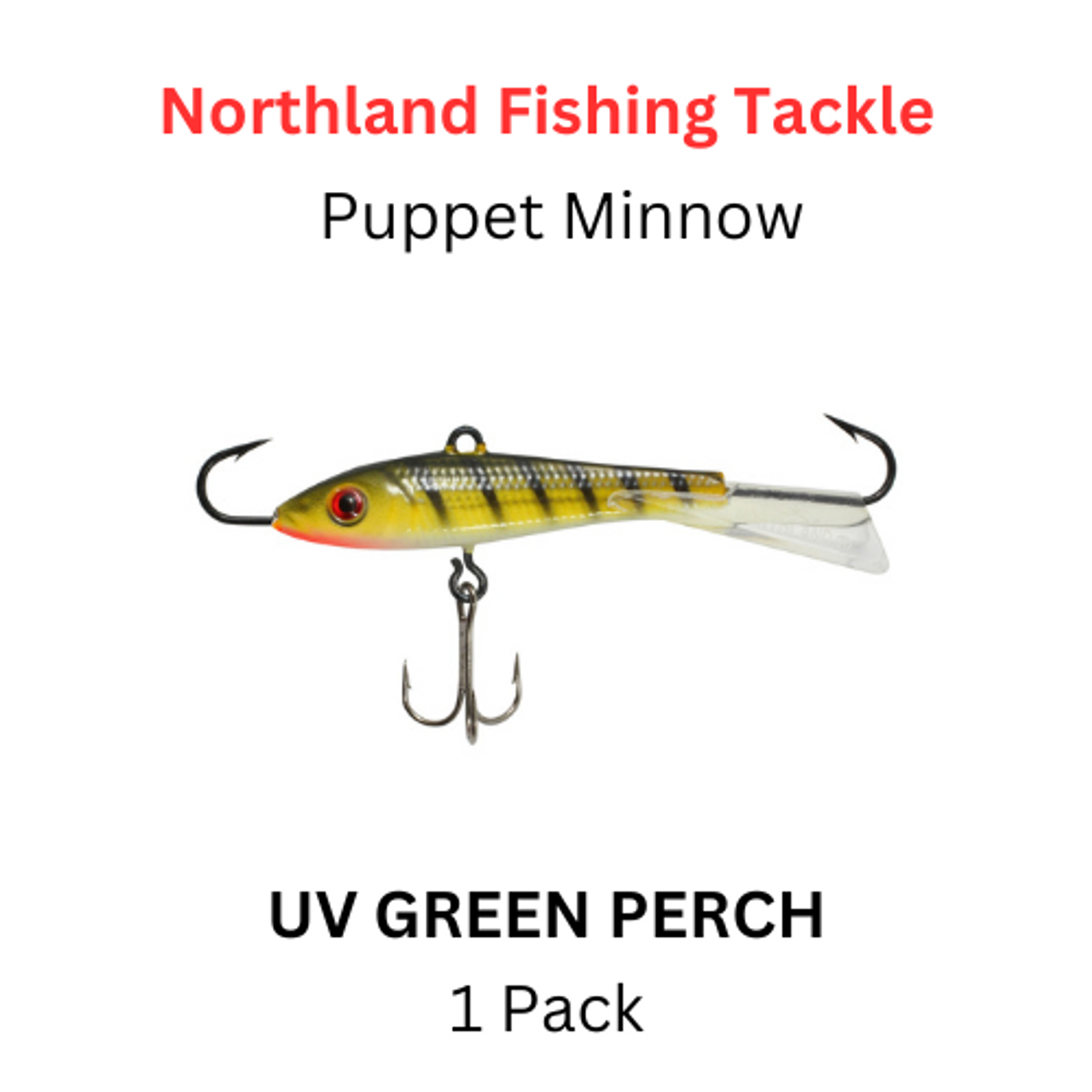 Northland Fishing Tackle: 1oz Puppet Minnow uv green perch
