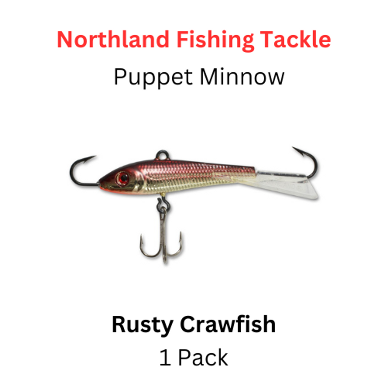 NORTHLAND FISHING TACKLE: 1 oz Puppet Minnow RUSTY CRAWFISH