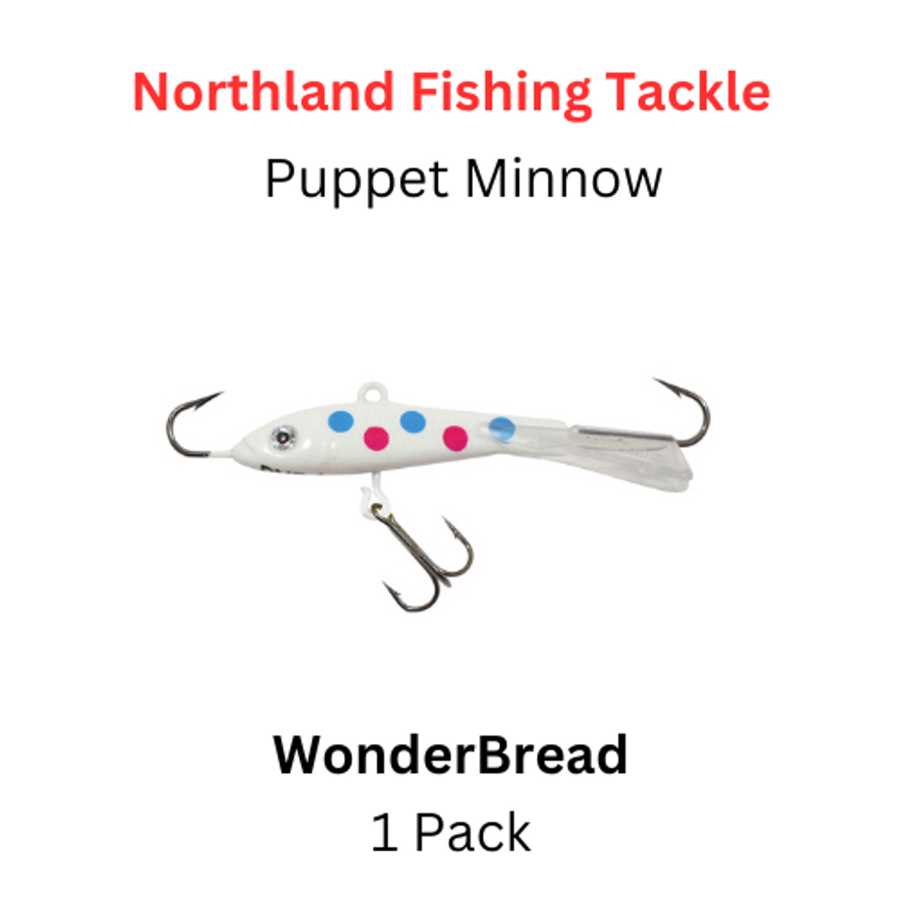 NORTHLAND FISHING TACKLE: 9/16 oz Puppet Minnow WONDERBREAD