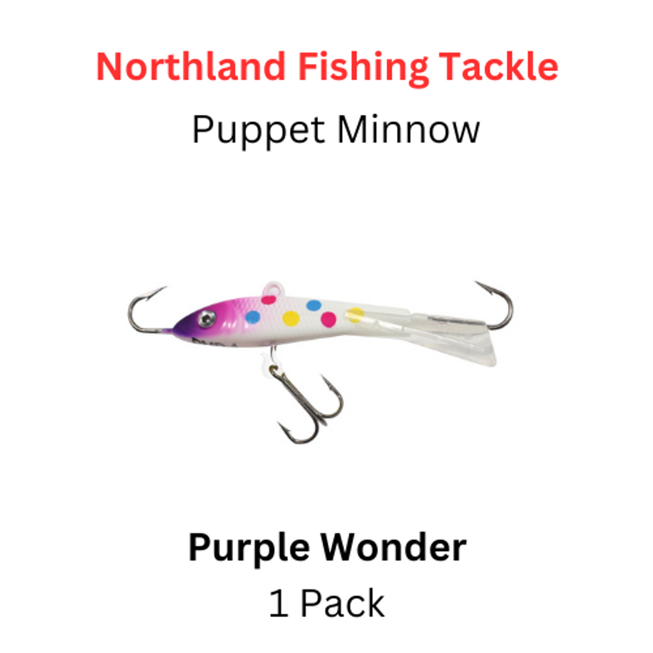 NORTHLAND FISHING TACKLE: 5/16oz Puppet Minnow Jig PURPLE WONDER