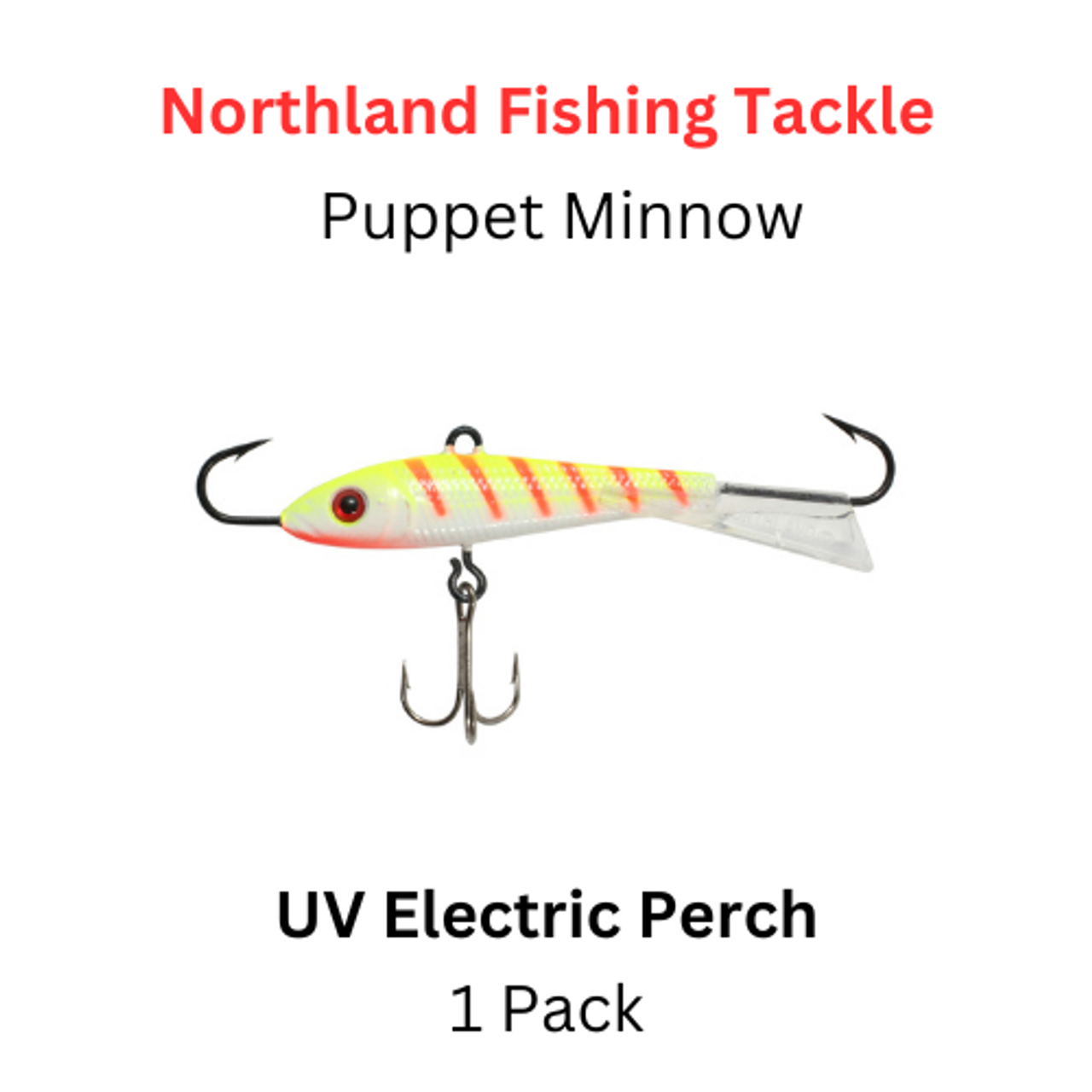 NORTHLAND FISHING TACKLE: 5/16oz Puppet Minnow Jig UV ELECTRIC PERCH
