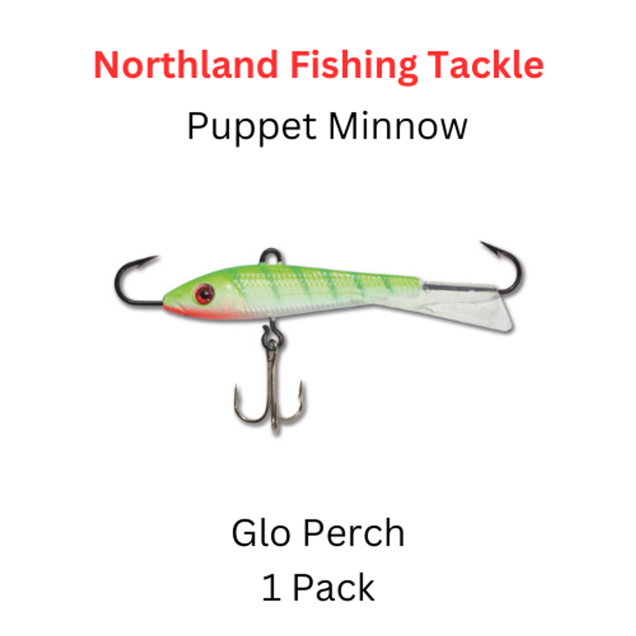 NORTHLAND FISHING TACKLE: 5/16oz Puppet Minnow Jig GLO PERCH
