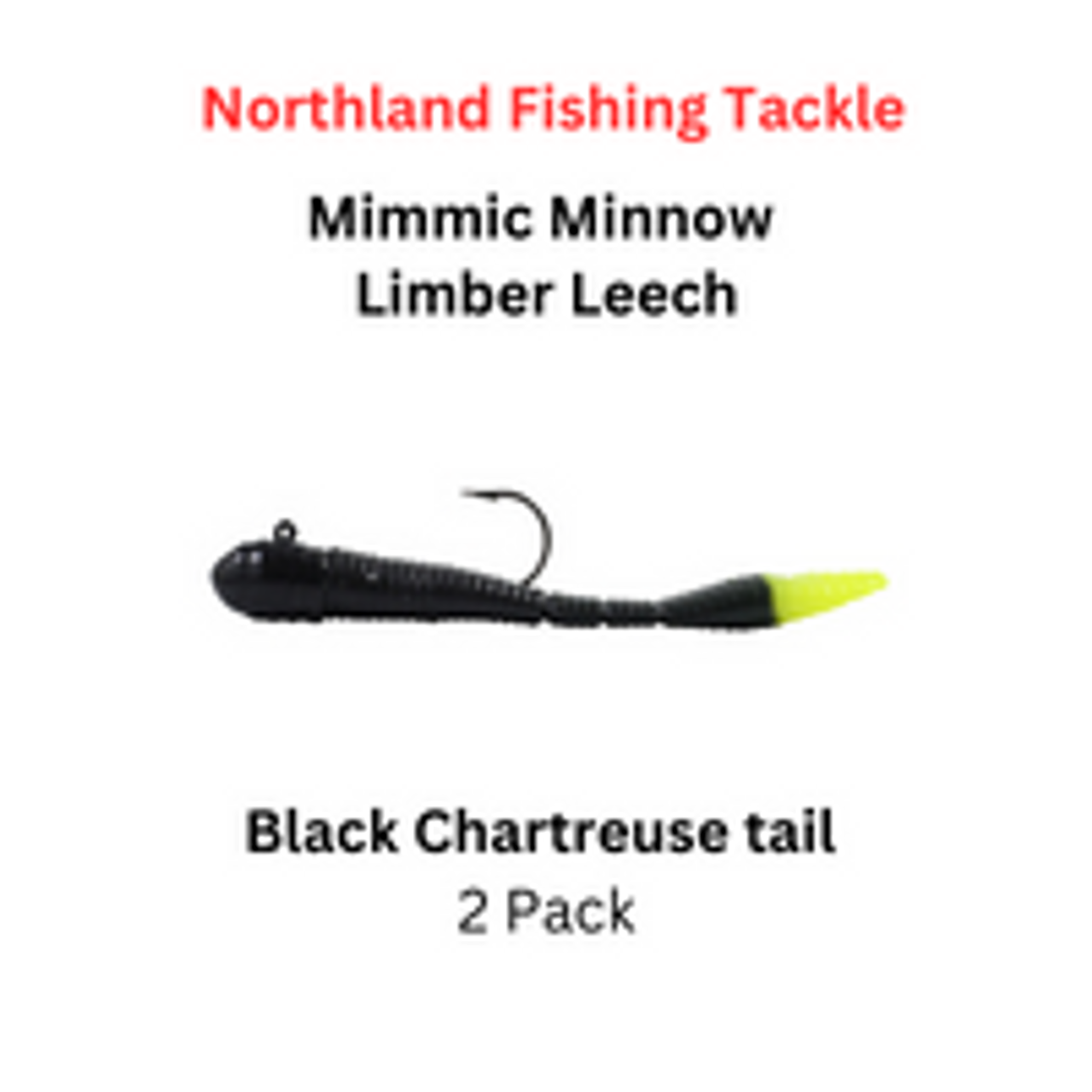 Northland Fishing Tackle 1/4oz black/chartreuse limber leech