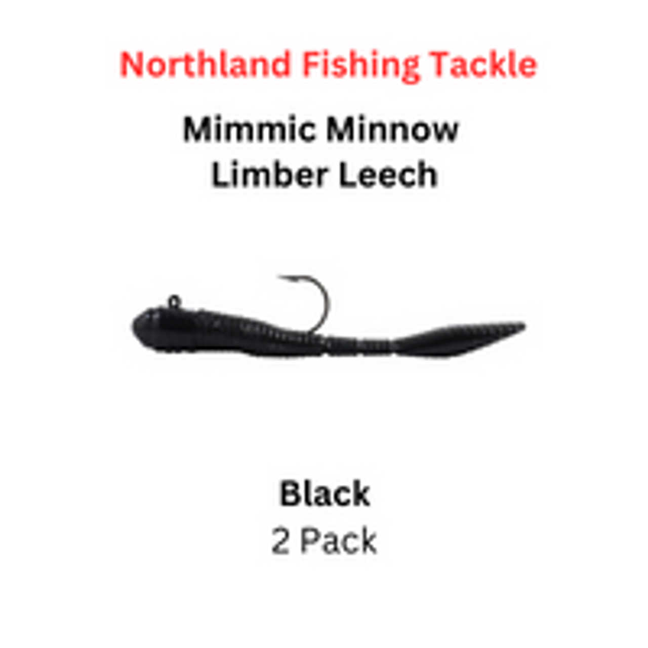 NORTHLAND FISHING TACKLE: 1/4 oz Limber Leech Black