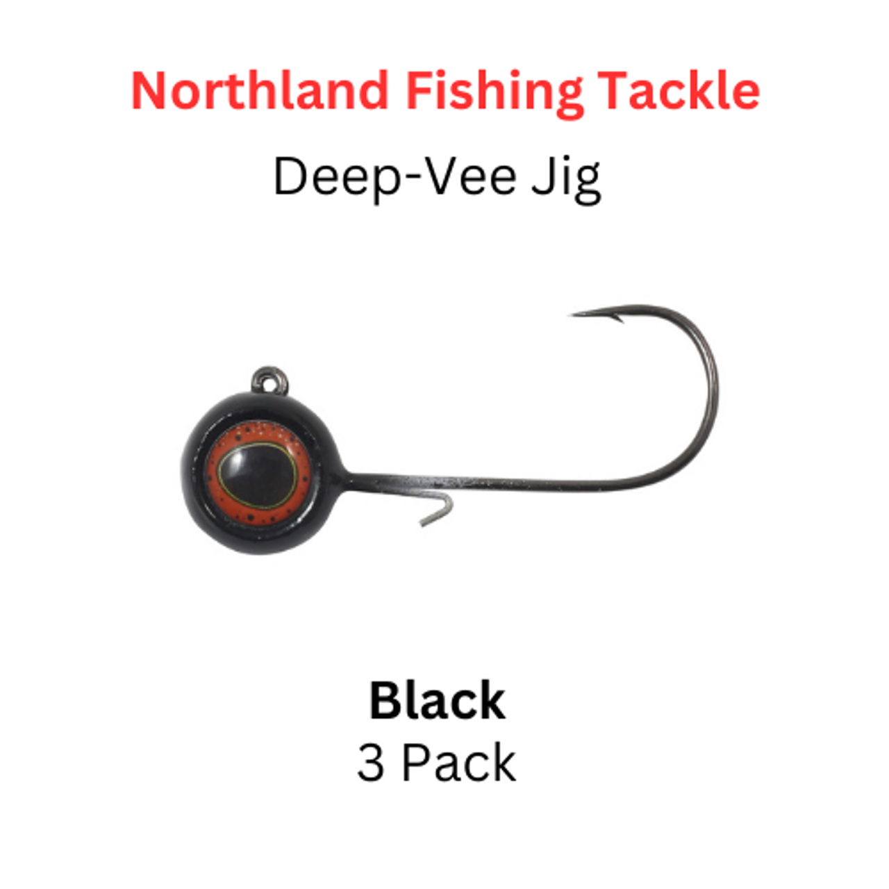 NORTHLAND FISHING TACKLE: 3/8 oz DEEP-VEE JIG Black