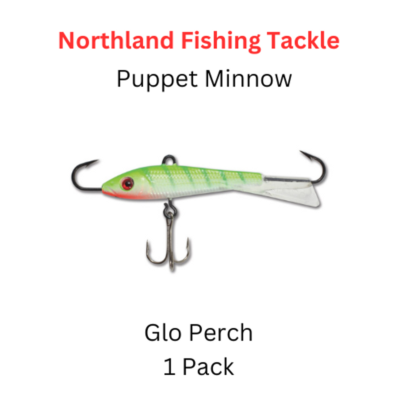 NORTHLAND FISHING TACKLE: 1/4 oz Puppet Minnow GLO PERCH