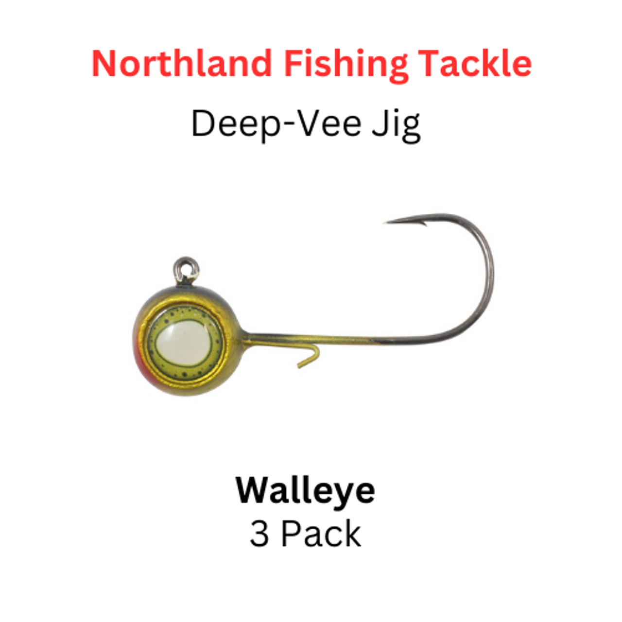 NORTHLAND FISHING TACKLE: 1/8 oz deep-vee jig walleye