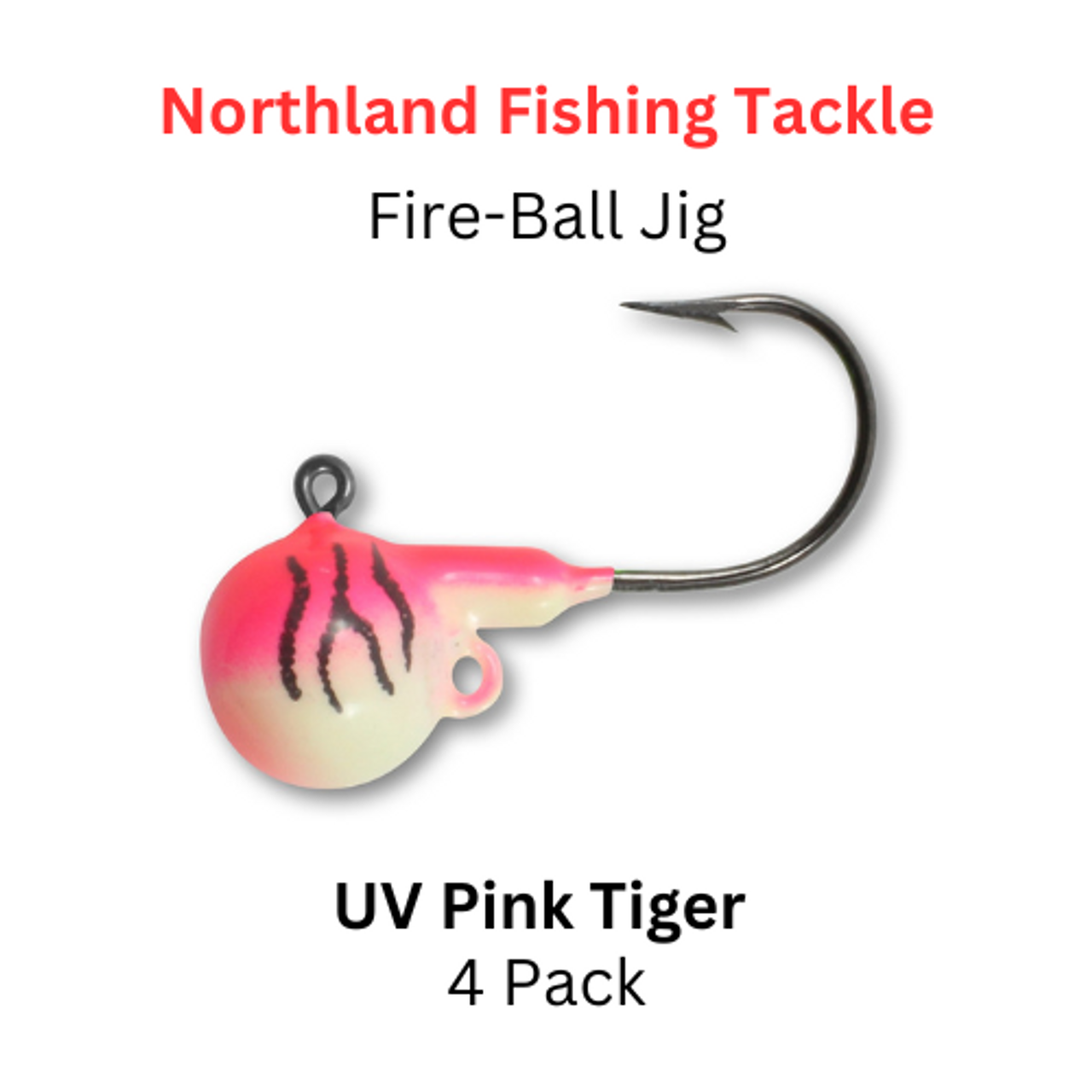 Northland Fishing Tackle: Fire-Ball Jig head 3/8oz uv pink tiger