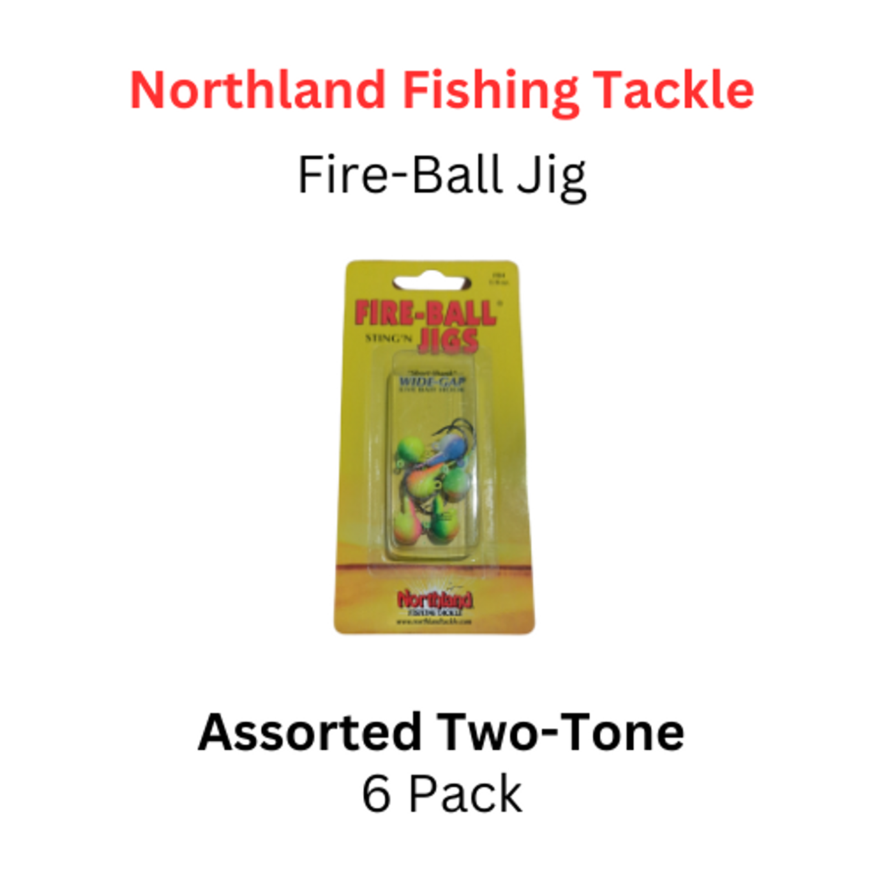 Northland Fishing Tackle: Fire-Ball Jig head 1/8oz two-tone assorted