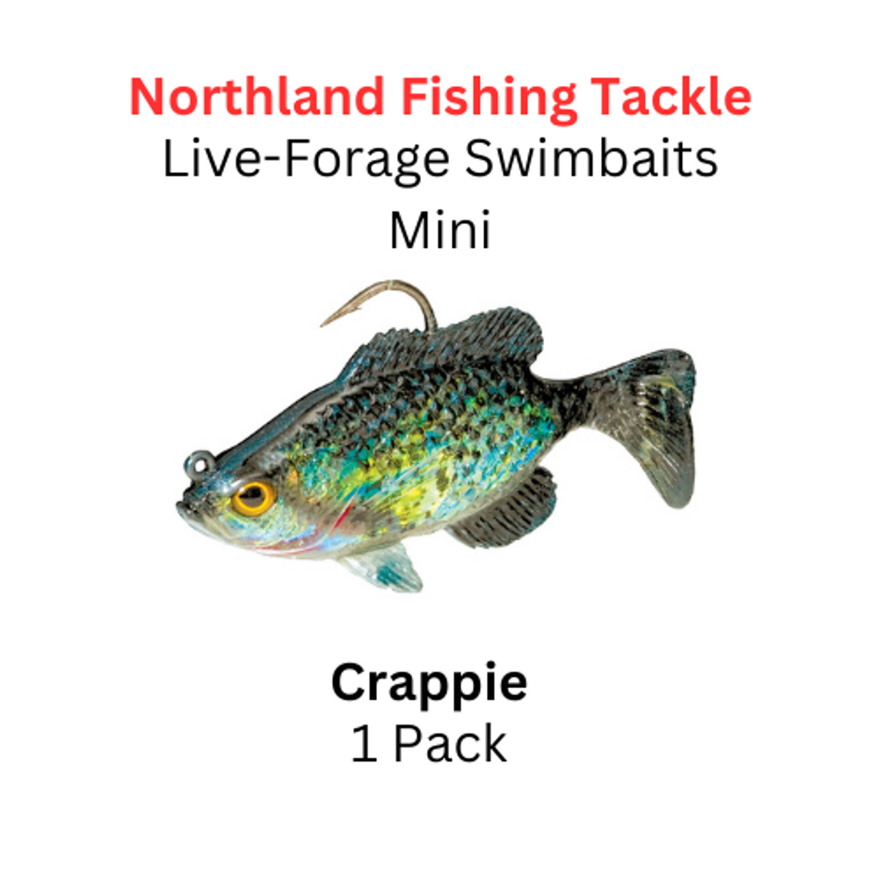 NORTHLAND FISHING TACKLE: Live-Forage Baitfish Swimbait 1/8oz CRAPPIE