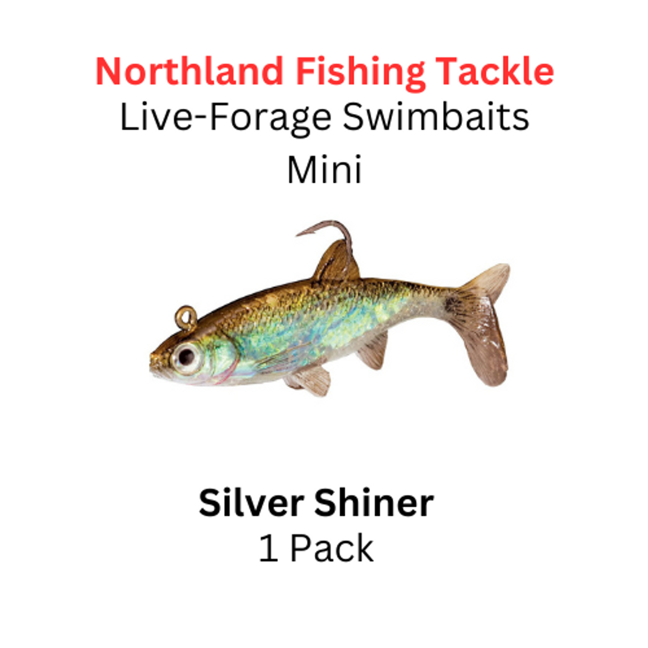 NORTHLAND FISHING TACKLE: Live-Forage Baitfish Swimbait 1/8oz SILVER SHINER