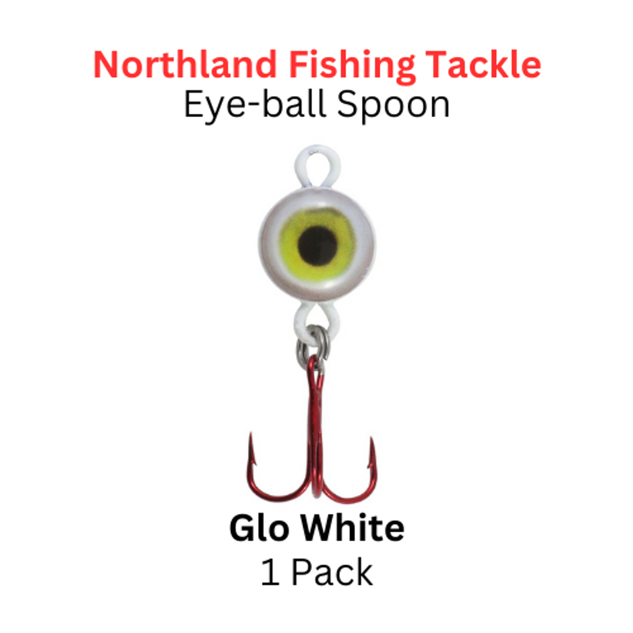 Northland Fishing Tackle: Eye-Ball Spoon 1/4oz Glo White