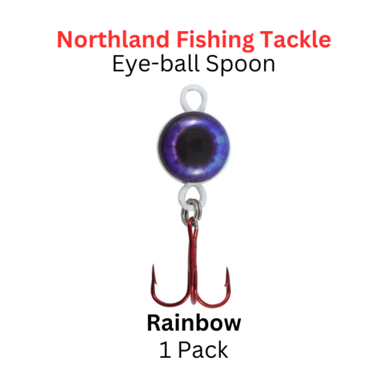 Northland Fishing Tackle: 1/8oz Eye-Ball Spoon Rainbow