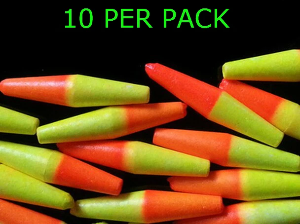RIG FLOATS TORPEDO 1 1/4" CHART/ORANGE TIP LIVE BAIT RIGS