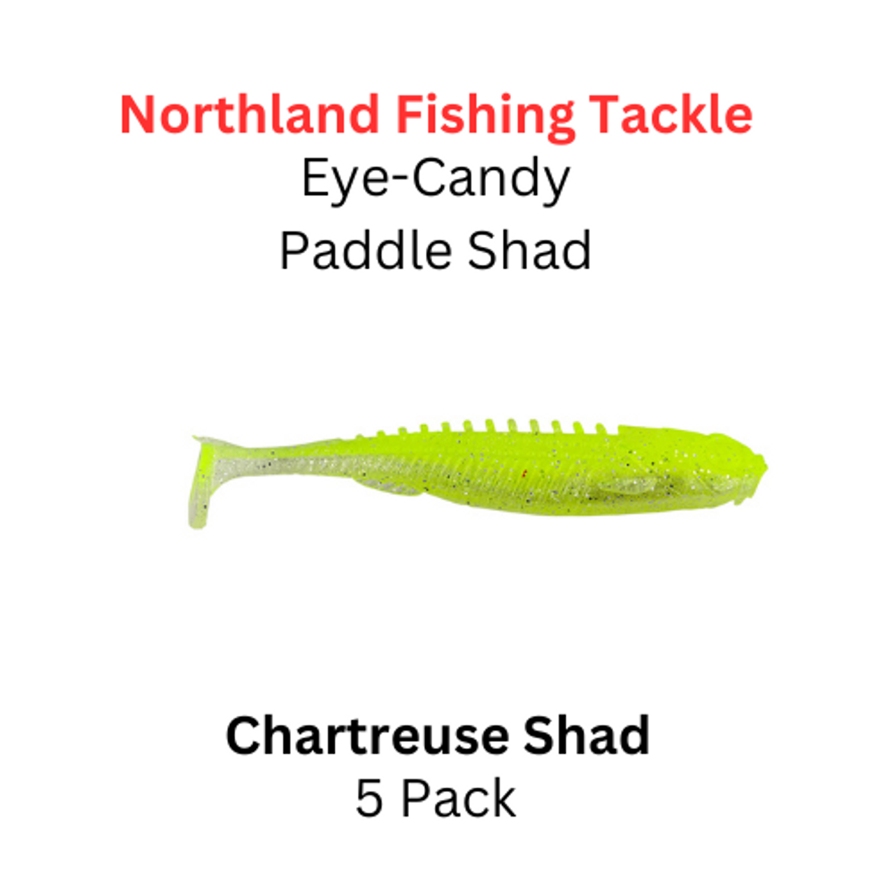 NORTHLAND FISHING TACKLE Eye Candy Paddle Shad Chartreuse Shad