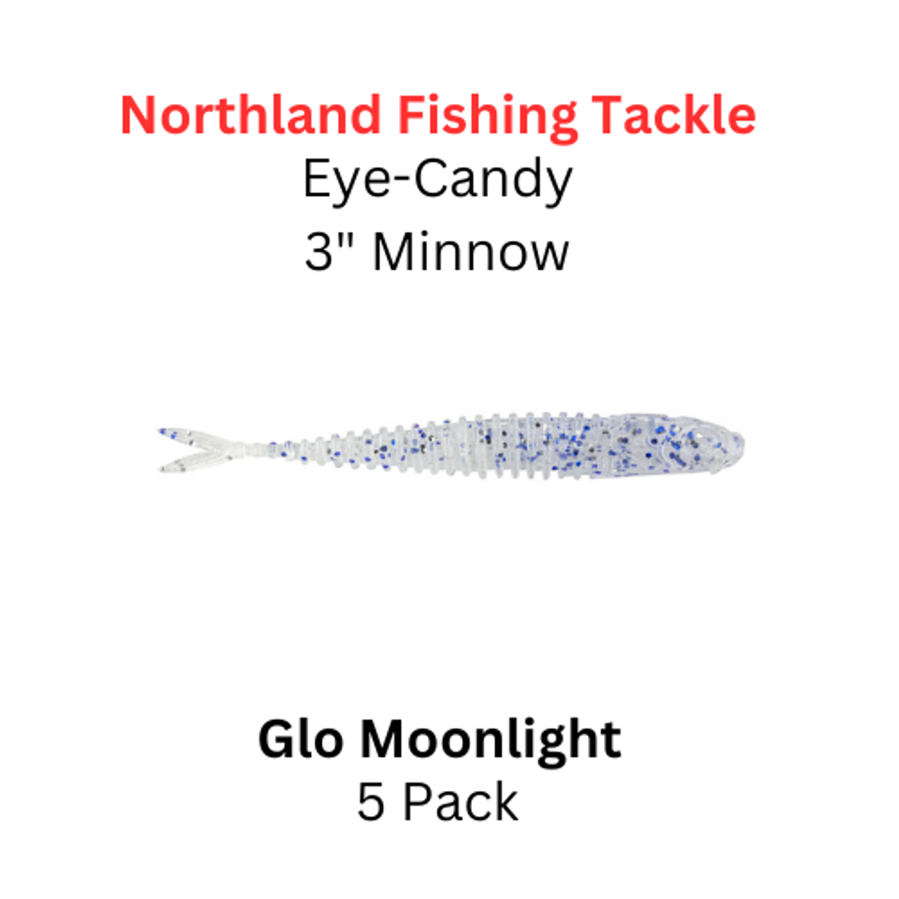 NORTHLAND FISHING TACKLE Eye Candy 3 Minnow Glo Moonlight