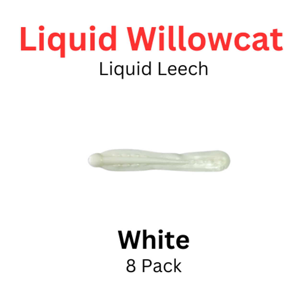 Liquid Leech White scented soft plastic 8 pack ()