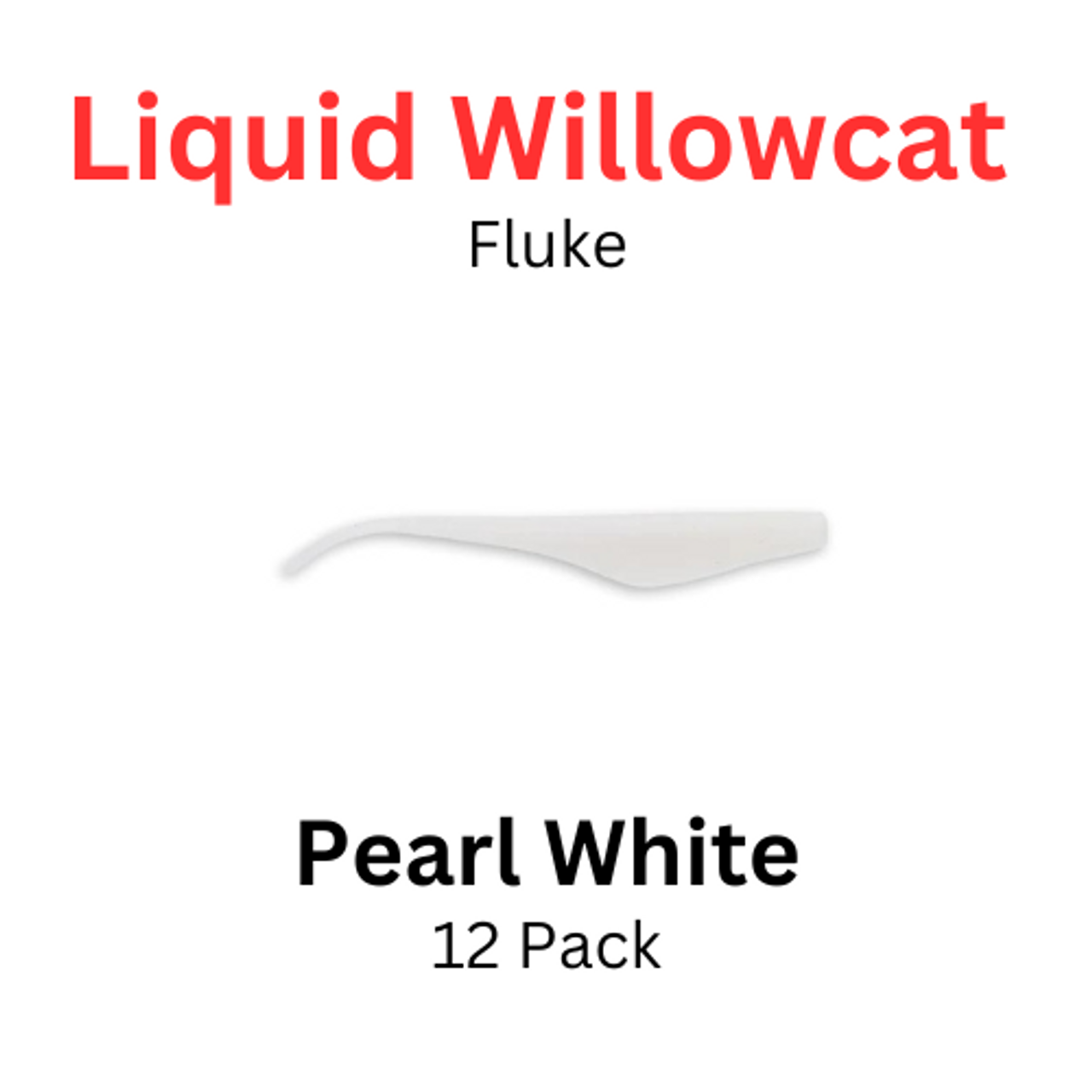 Liquid willowcat fluke Pearl White scented soft plastic 12 pack  ()