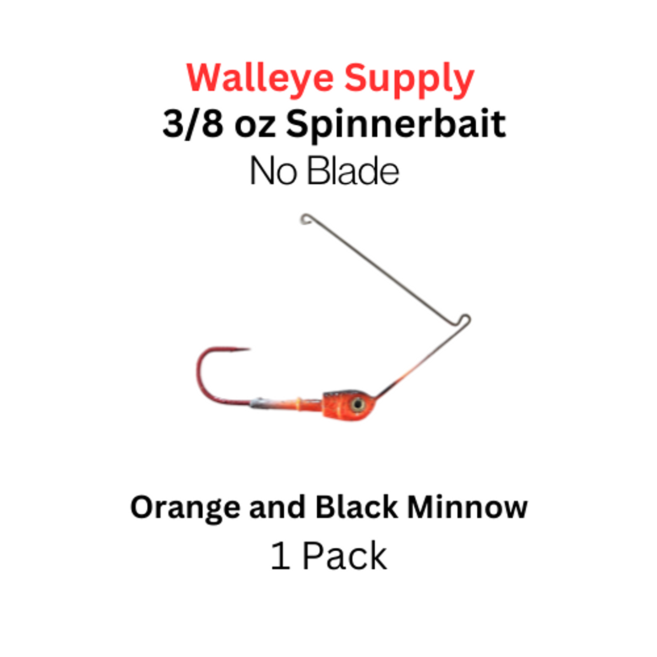 Northland Fishing Tackle Reed runner 3/8oz spinnerbait: ORANGE and BLACK  minnow