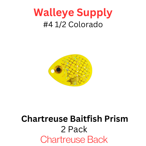 #4 1/2 Colorado Baitfish Prism Chartreuse