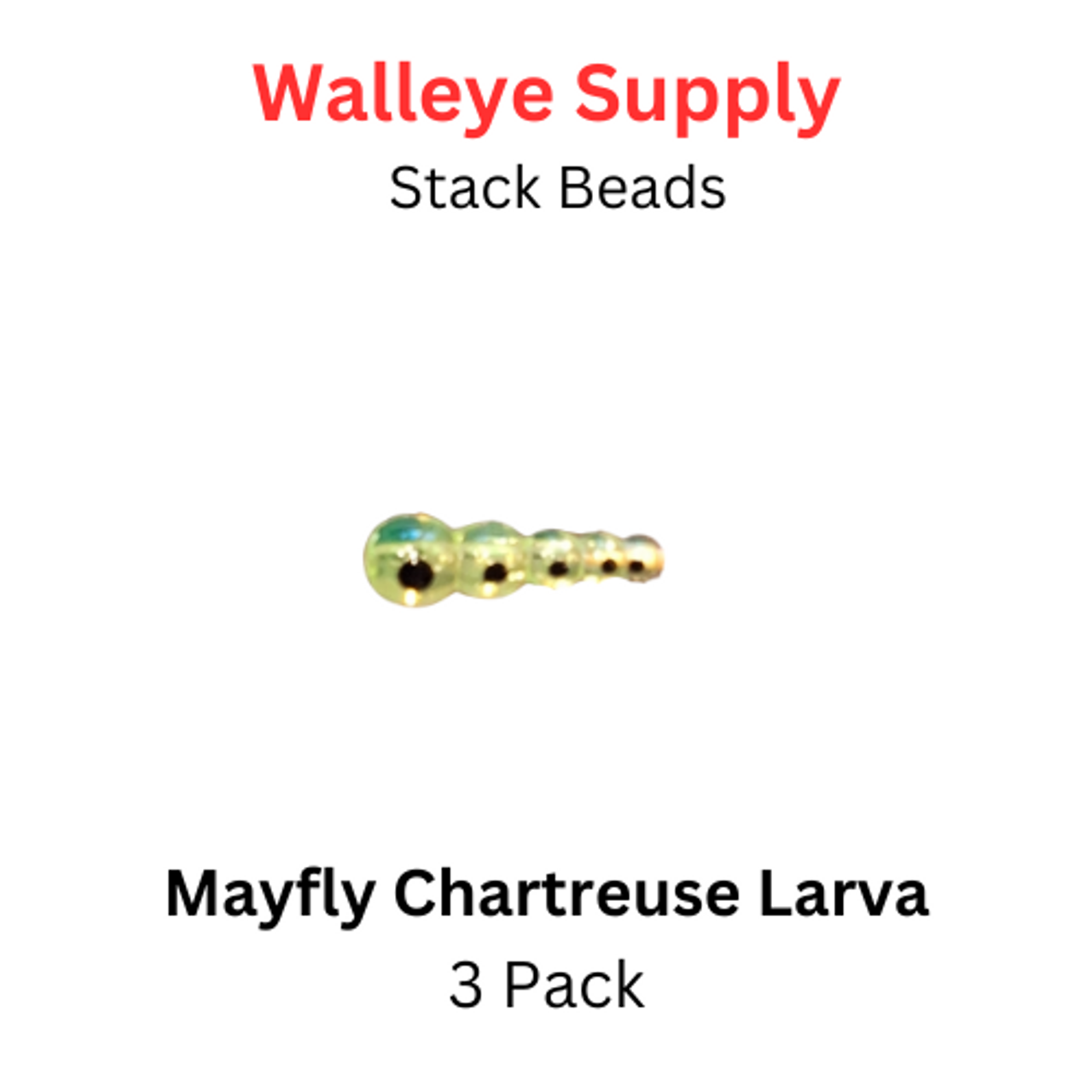 CHARTREUSE MAYFLY LARVA BEAD