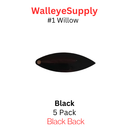 SIZE 1 WILLOW spinner blade BLACK 5 pk
