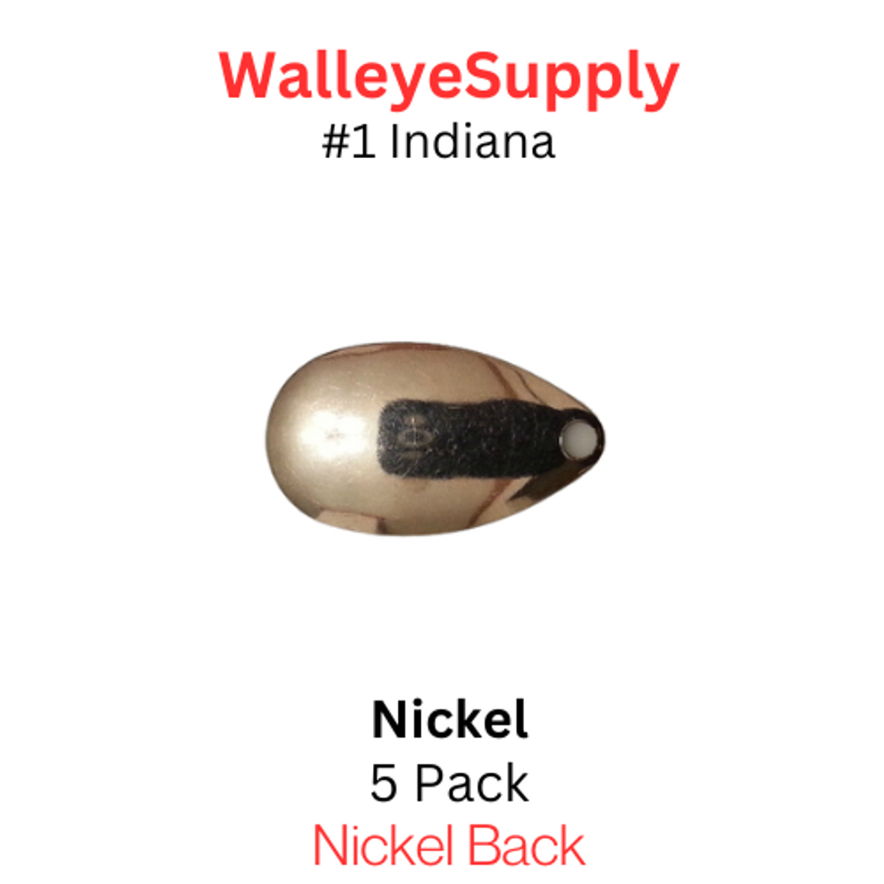 SIZE 2 INDIANA spinner blade NICKEL 5 pk