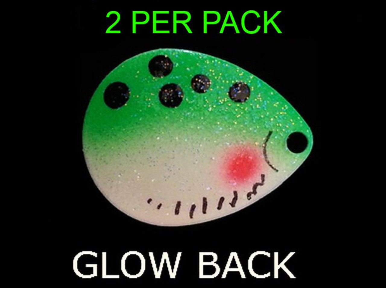 COLORADO blade #3 GLOW/FROG FANCY SHAD