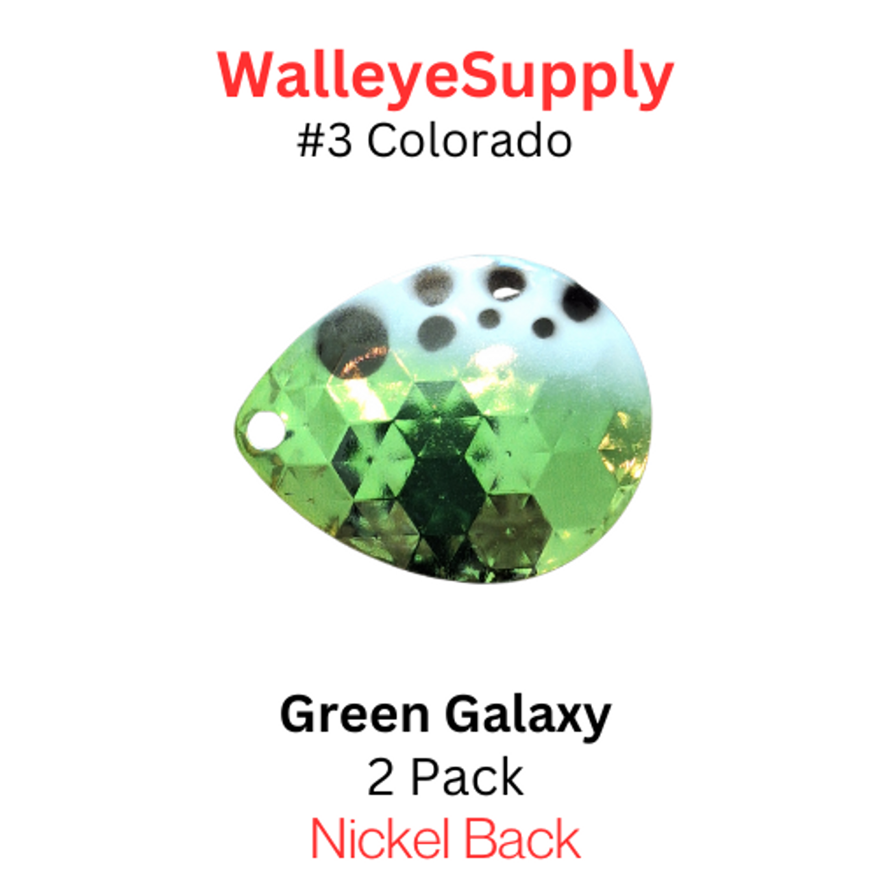 Colorado Spinner Blades #3 Green Galaxy 2/pk
