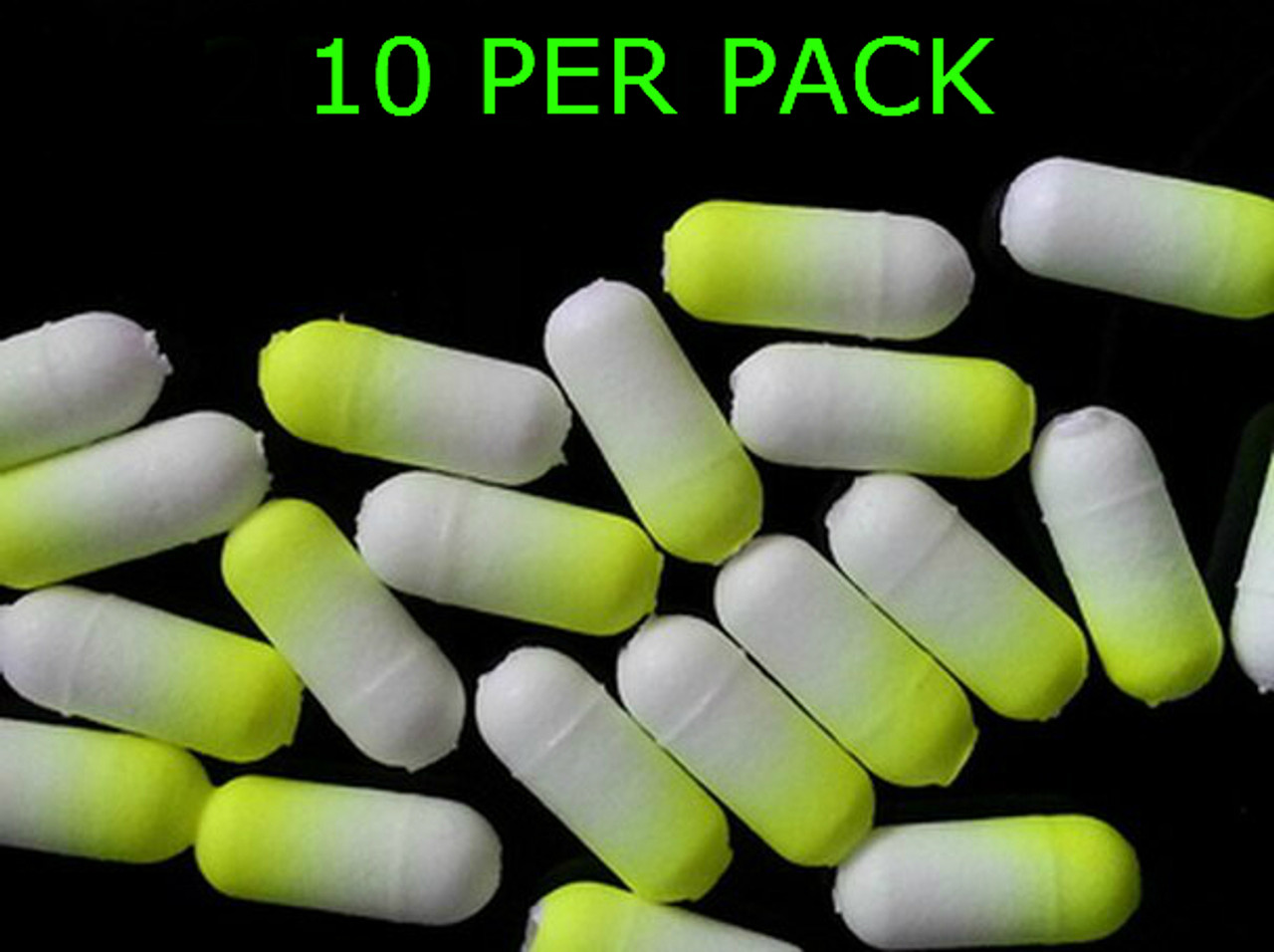 RIG FLOATS 5/16" GLOW /CHARTREUSE TIP WALLEYE FISHING LURES