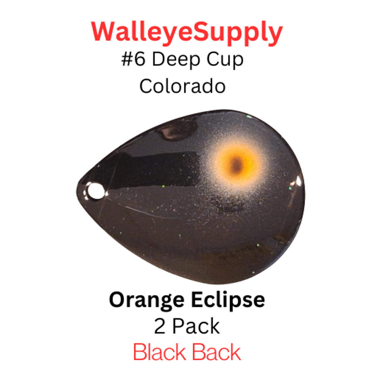 Walleyesupply Customs Orange Eclipse #6 Deep Cup Colorado