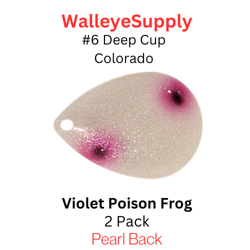 Walleye Supply Custom's Violet Poison Frog #6 Deep Cup Colorado