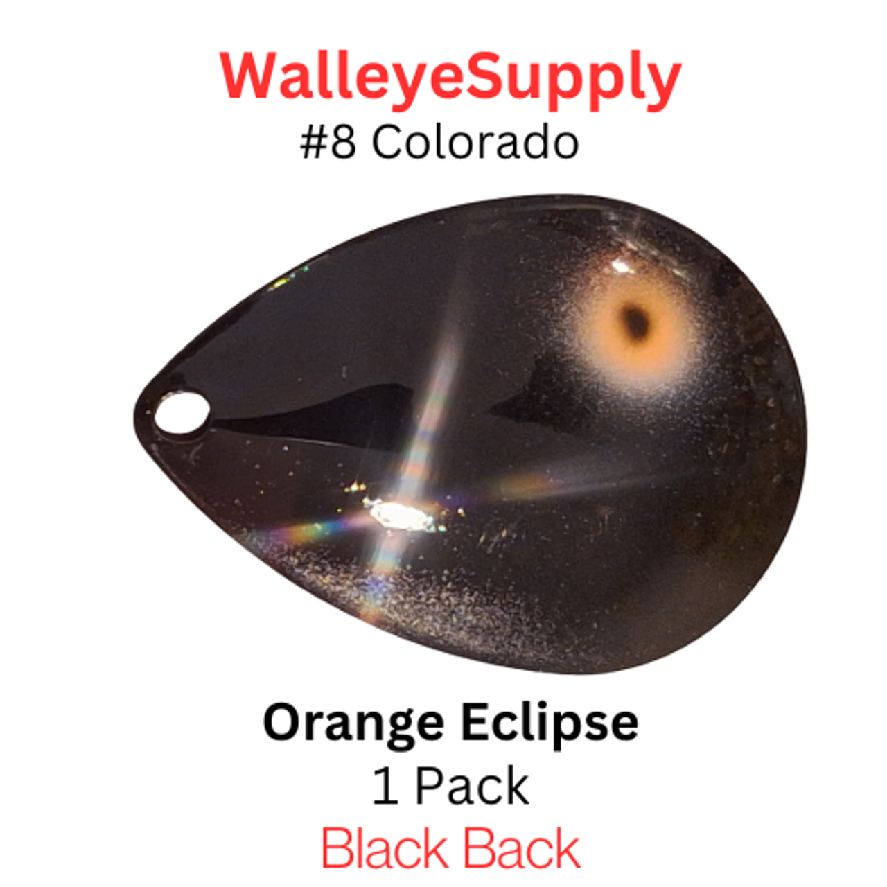 Walleye Supply Customs Orange Eclipse #8 Colorado