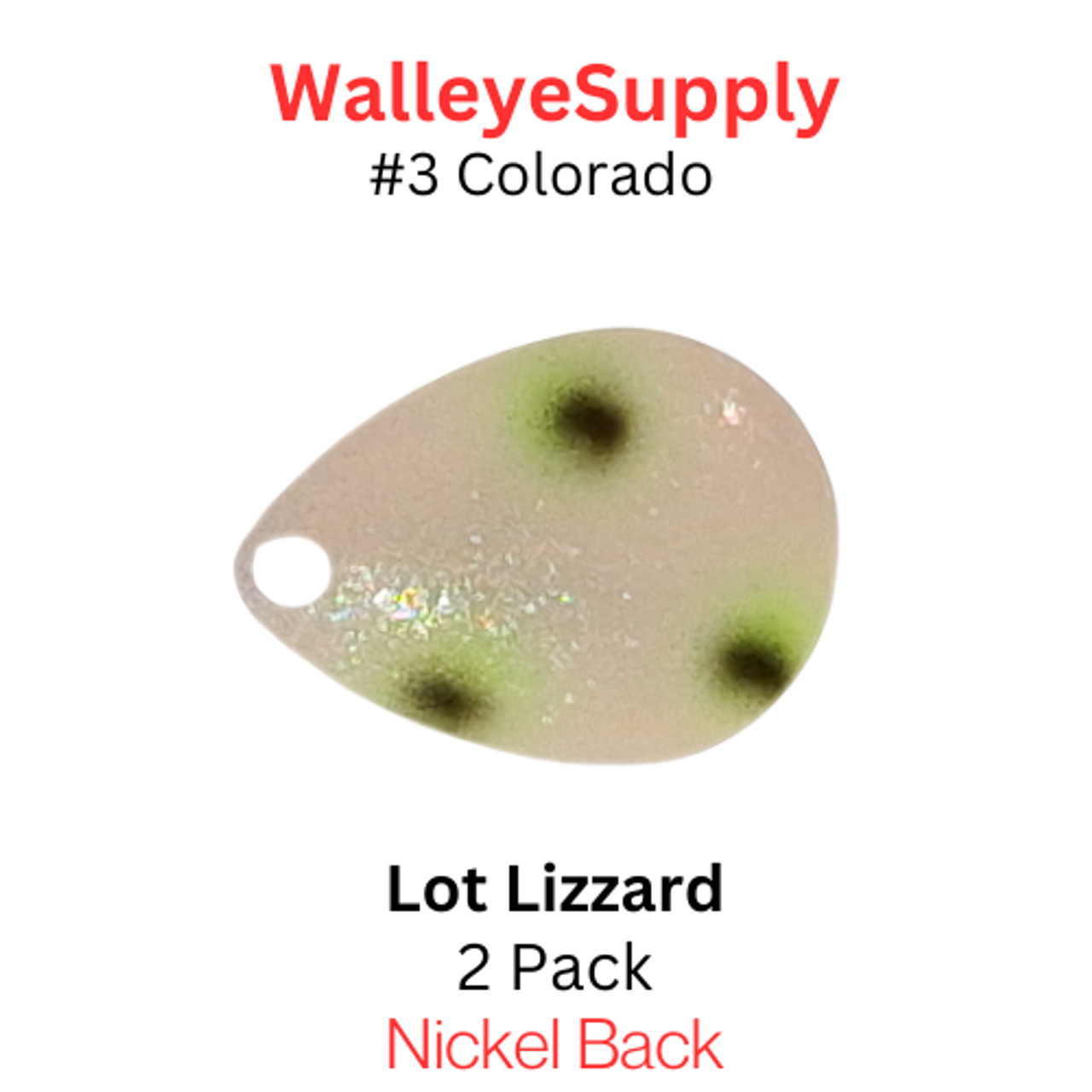 Walleye Supply customs #3 Colorado Lot Lizzard With Nickel Back