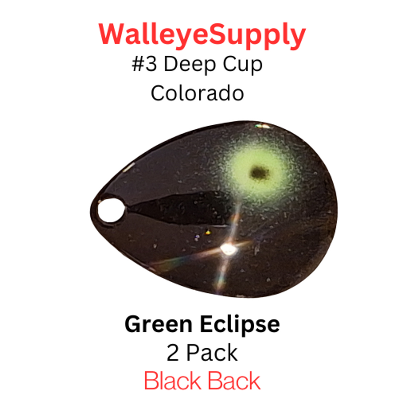 Walleye Supply customs #3 Deep Cup Colorado Green Eclipse