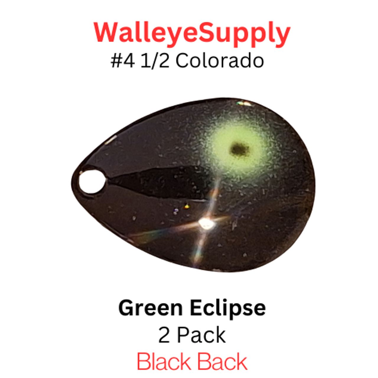 Walleye Supply Customs #4 1/2 Colorado Green Eclipse