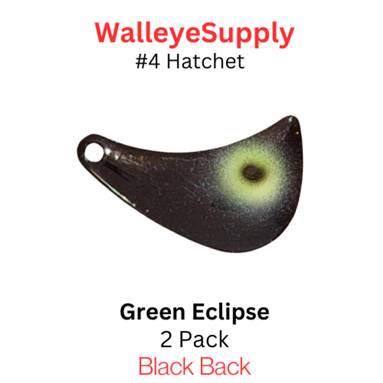 Walleye Supply Customs #4 Hatchet Green Eclipse