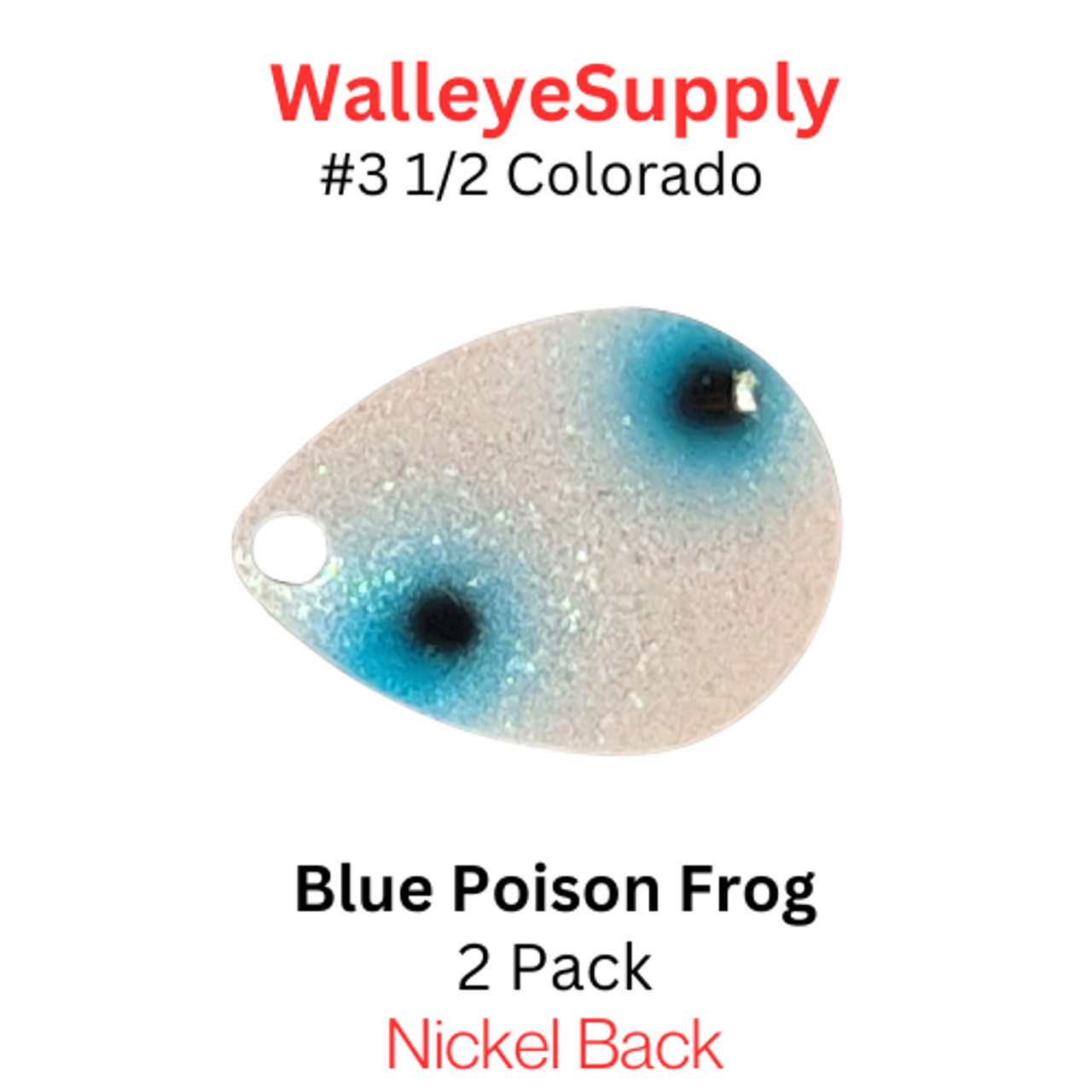 Walleye Supply Customs Blue Poison Frog #3 1/2 Colorado Nickel Back