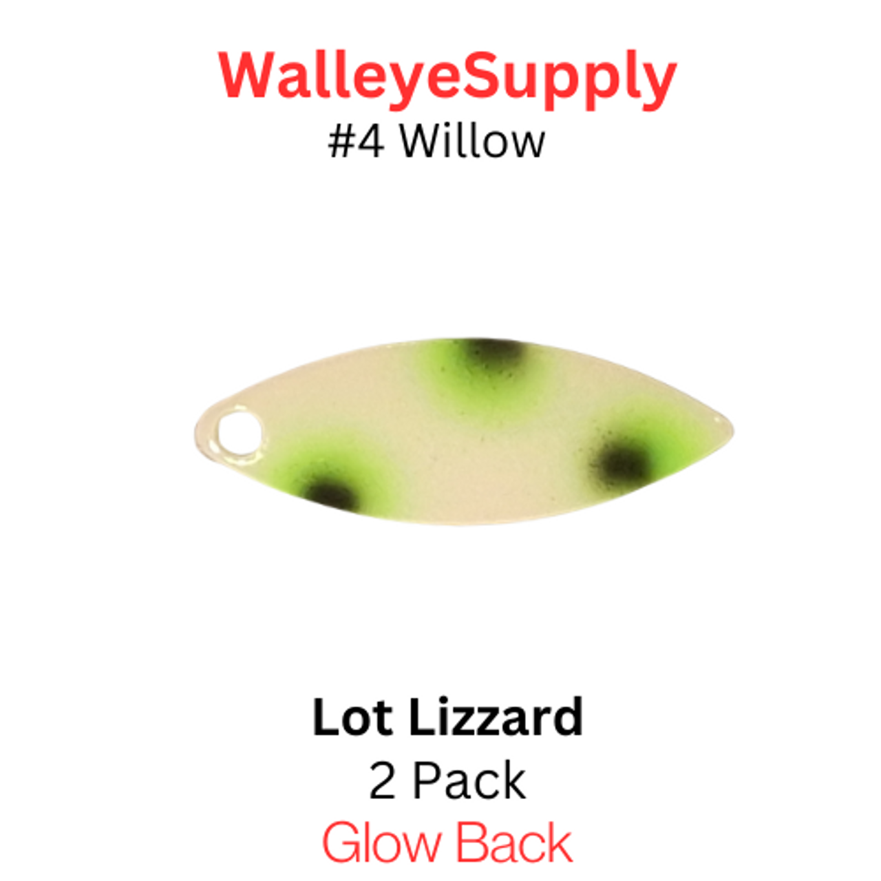 Walleye Supply Customs Lot Lizard #4 Willow glow Back
