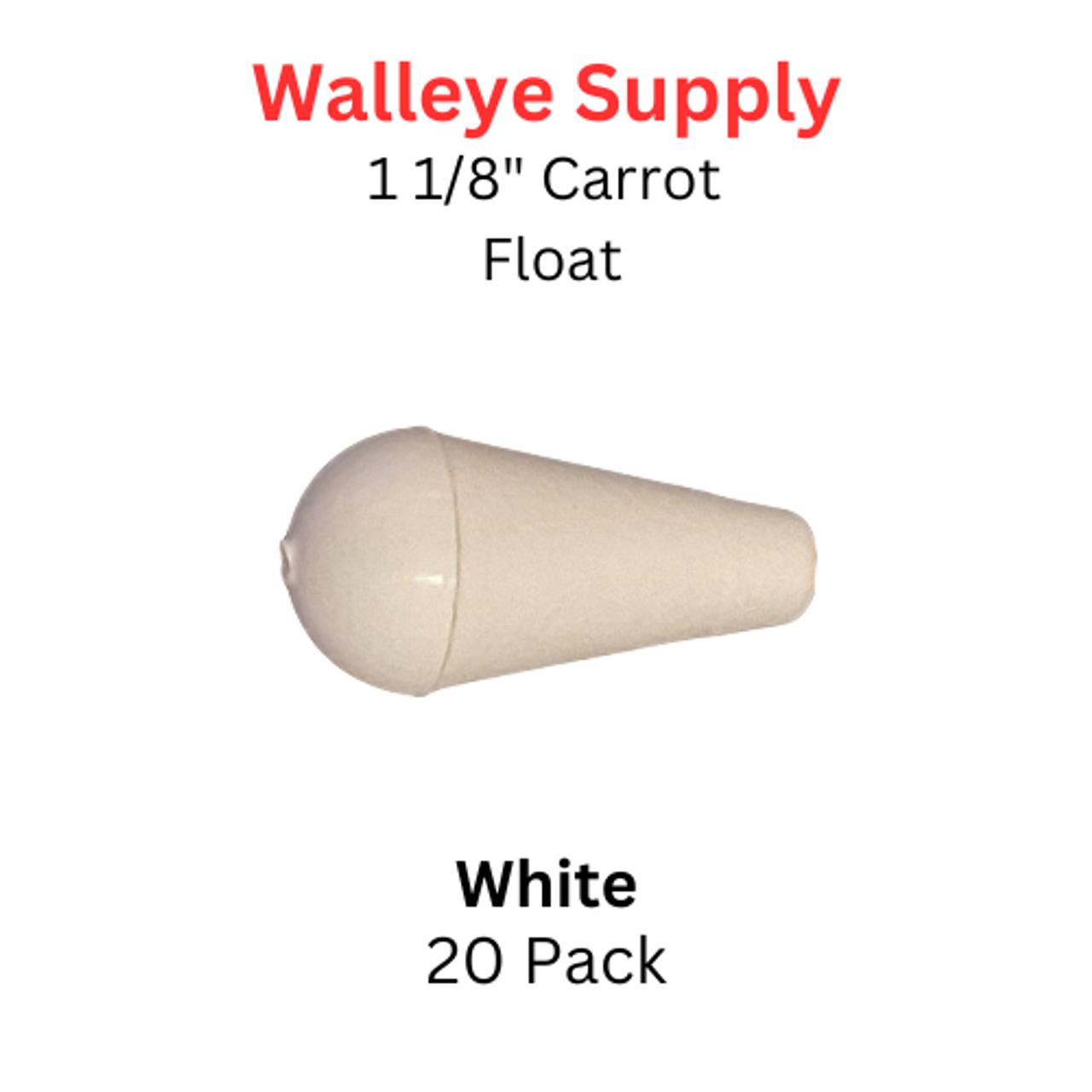 White 1 1/8'' carrot float