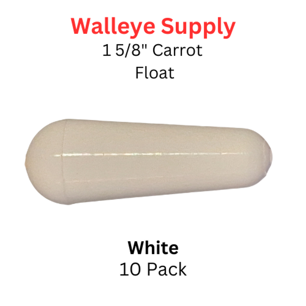 White 1 5/8'' carrot float