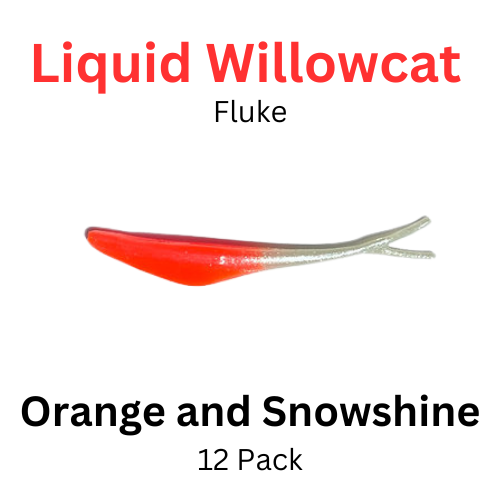Liquid Willowcat Fluke Orange and Snowshine 12 PK